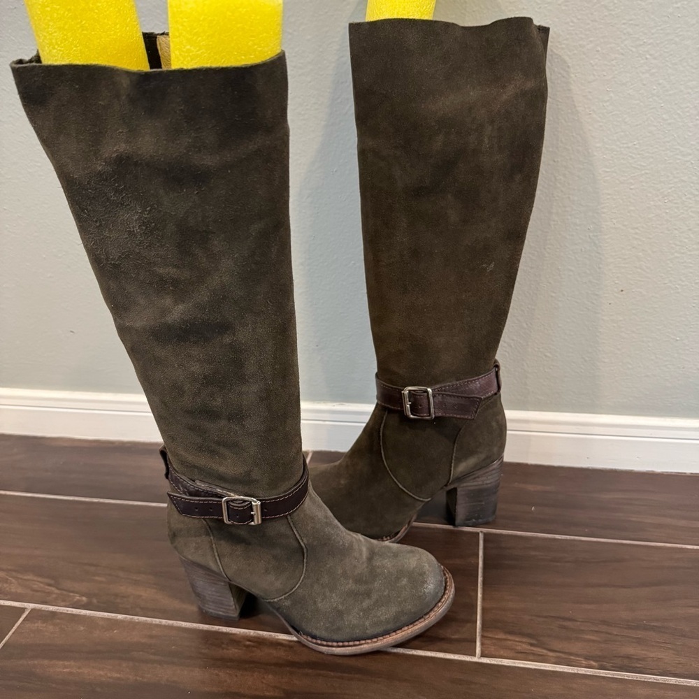Freebird Holland Olive Suede Leather Boots 7 - Picture 2 of 12